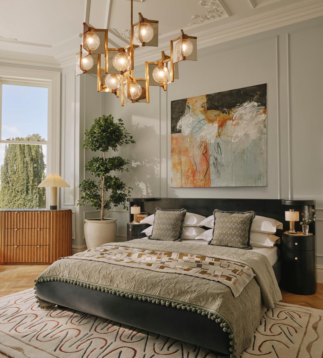 Linus Bed - King - Velvet - Grey Blue - US - Lifestyle - Image 2