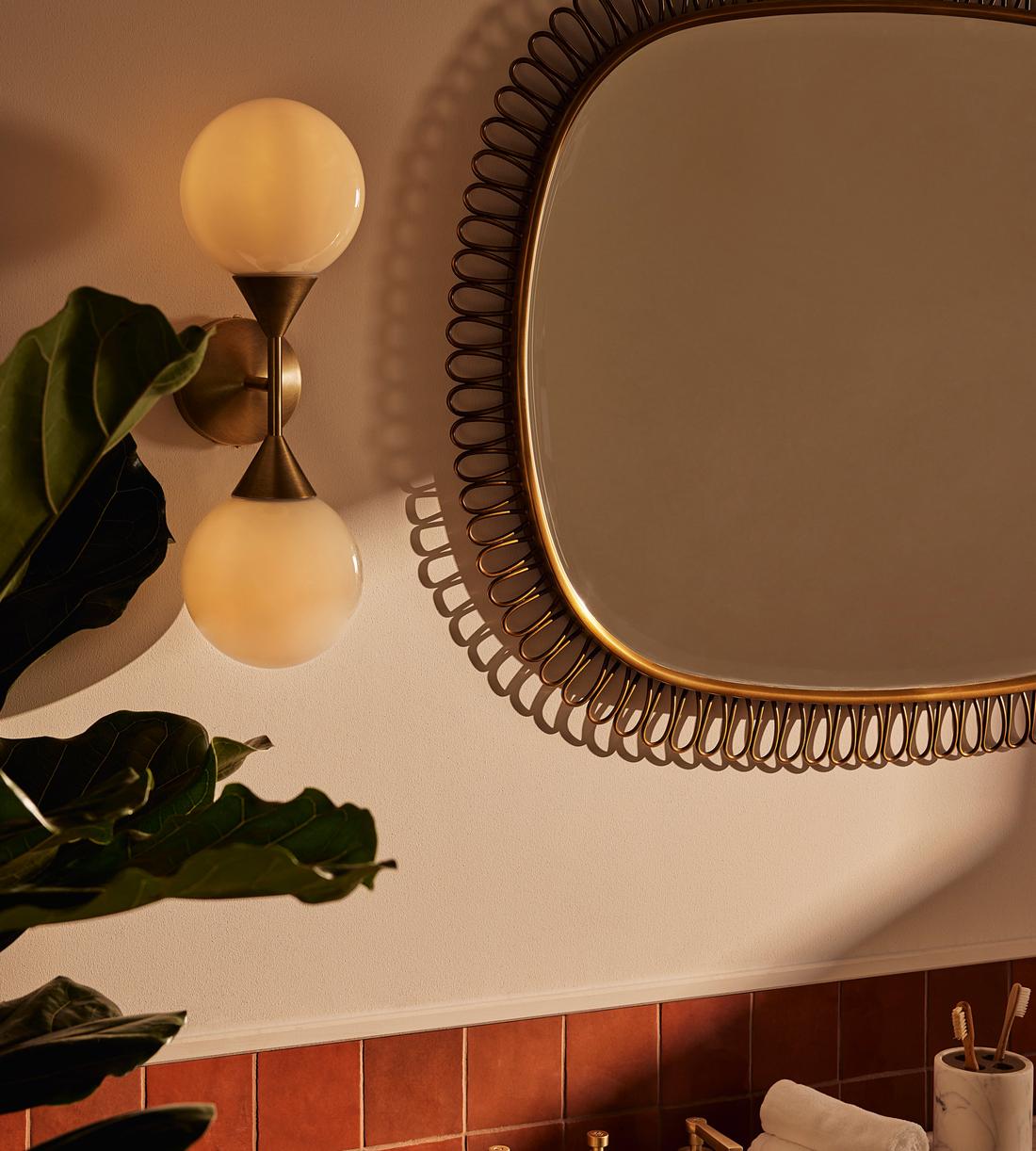 Todd Wall Mirror - Antique Brass - Lifestyle - Image 2