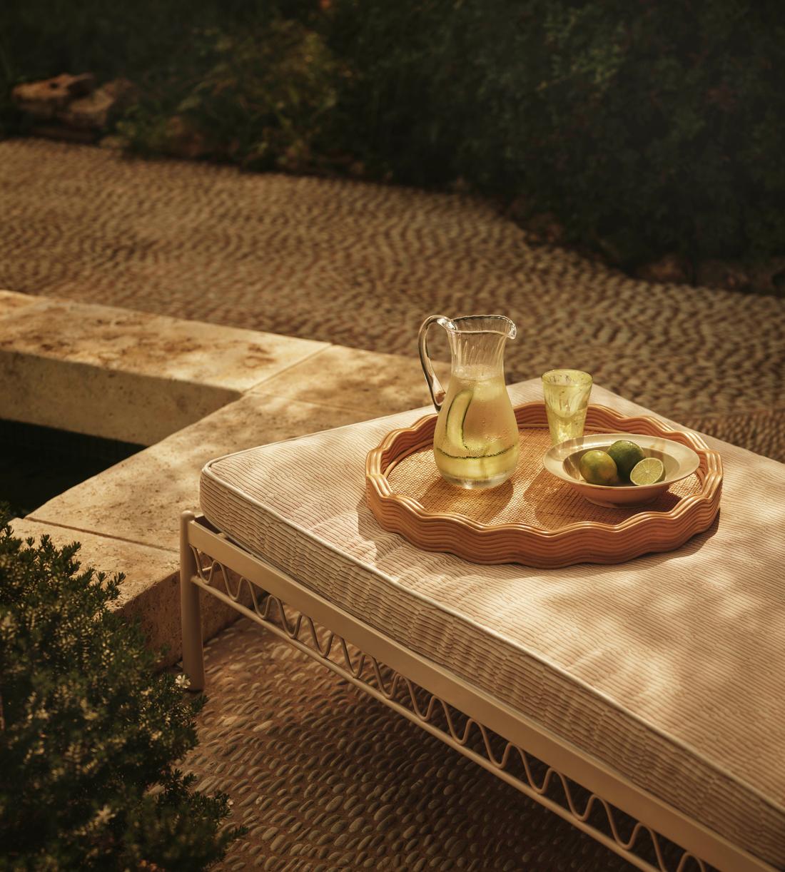 Pangbourne Rattan Tray - Round - Lifestyle - Image 2