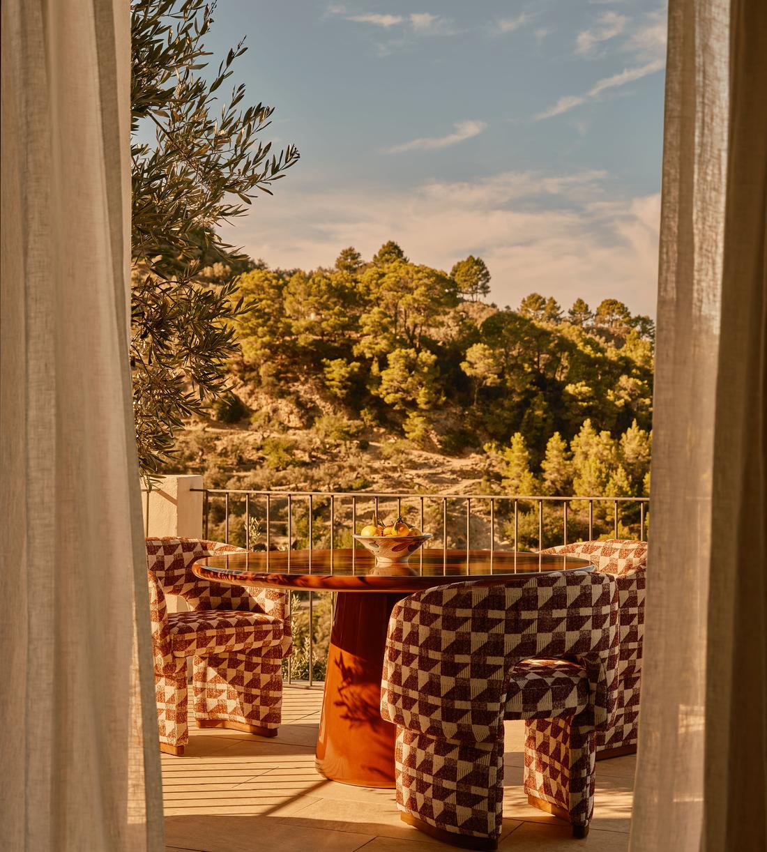 Morrell Outdoor Dining Chair - Geometric - Maroon - US - Lifestyle - Image 3