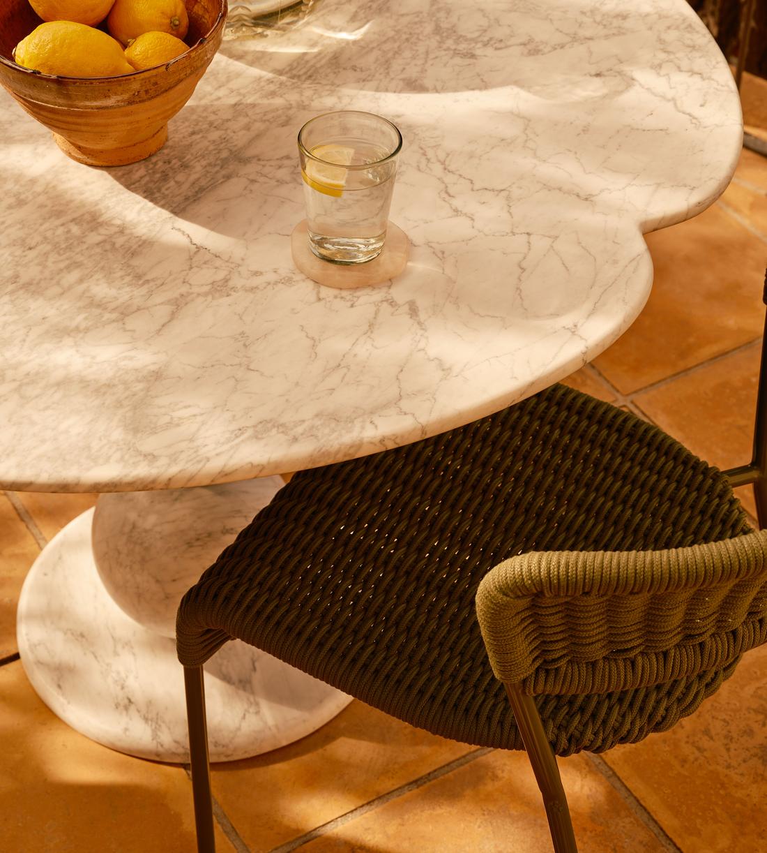 Vito Outdoor Dining Table - Carrara Marble - Lifestyle - Image 2