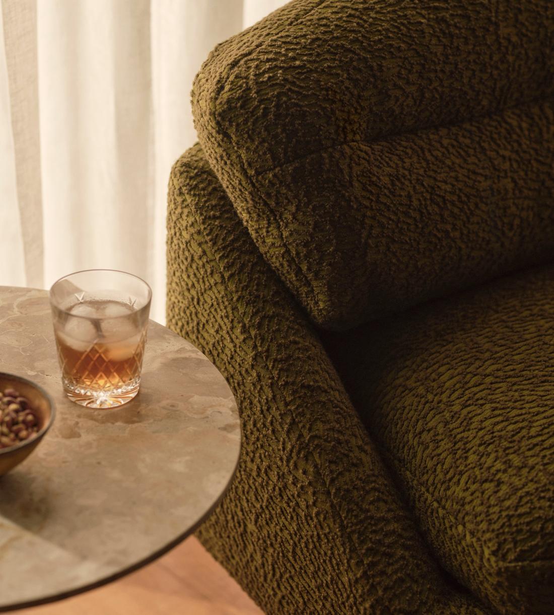 Mila Armchair - Boucle Jacquard - Olive - US - Lifestyle - Image 2