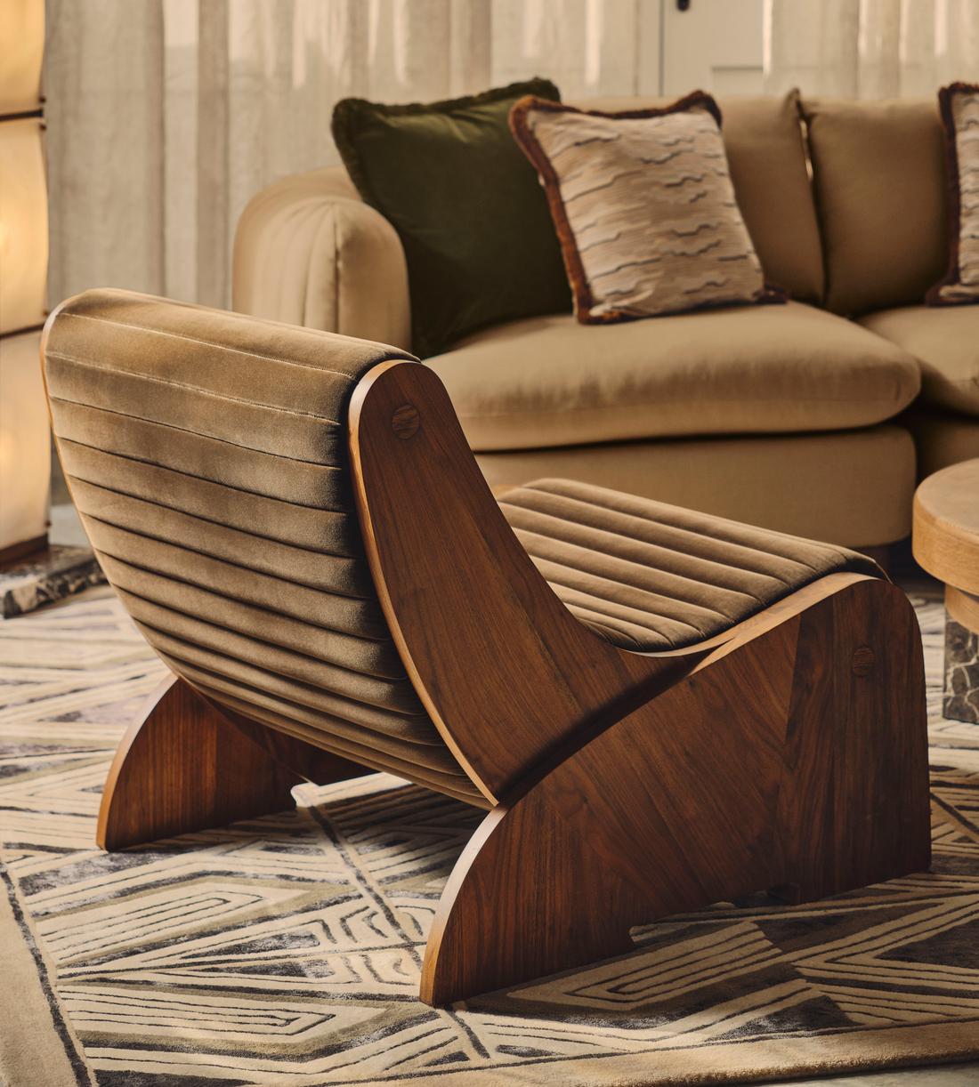 Sullivan Armchair - Velvet - Chocolate - US - Lifestyle - Image 2