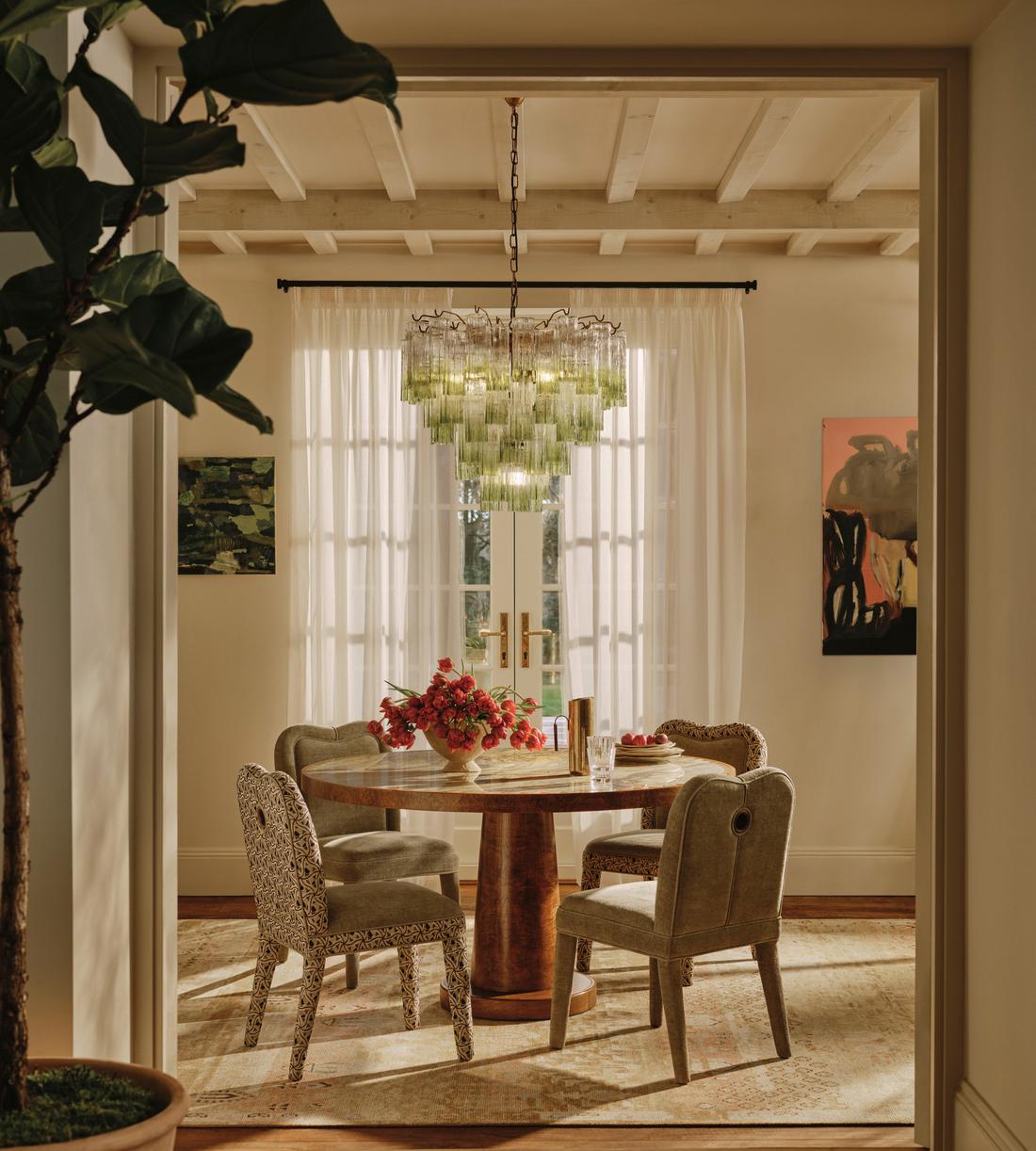 Pair of Keira Dining Chair - Linen Chenille - Sage - US - Lifestyle - Image 2