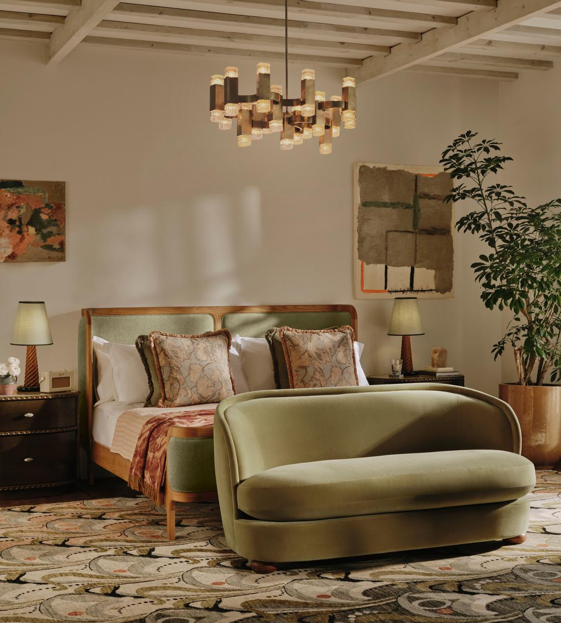 Blair Two Seater Sofa - Velvet - Lichen - UK - Lifestyle - Image 2