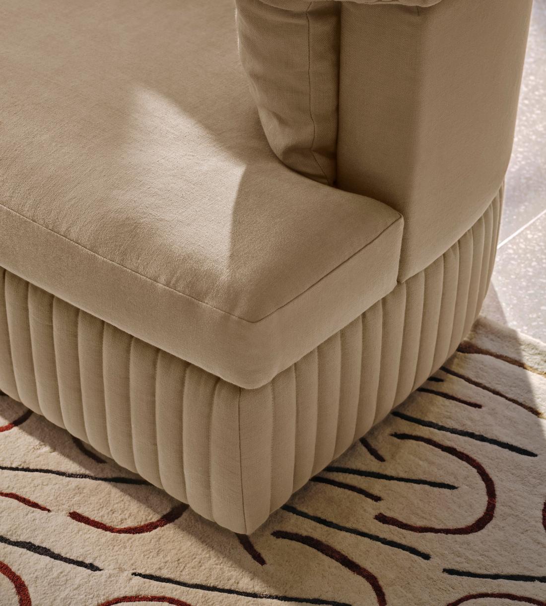 Oona Sectional Sofa - Three Seater - Linen - Bisque - US - Lifestyle - Image 5