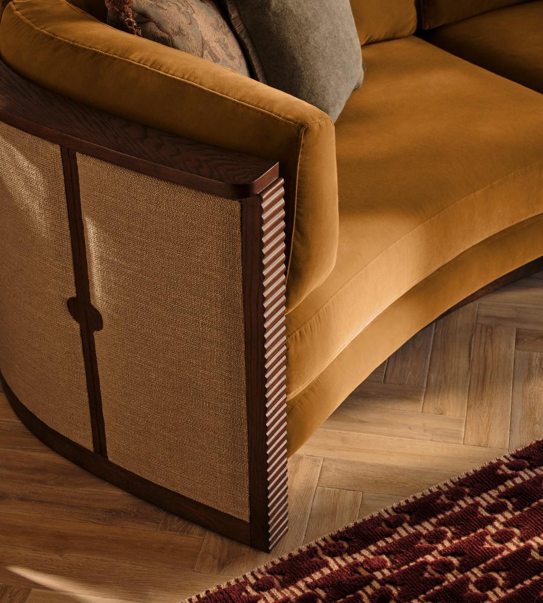 Belmont Sofa - Three Seater - Velvet - Mustard - US - Lifestyle - Image 2
