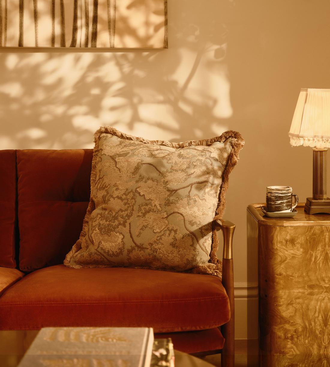 Oakley Square Cushion - Stone - Lifestyle - Image 7
