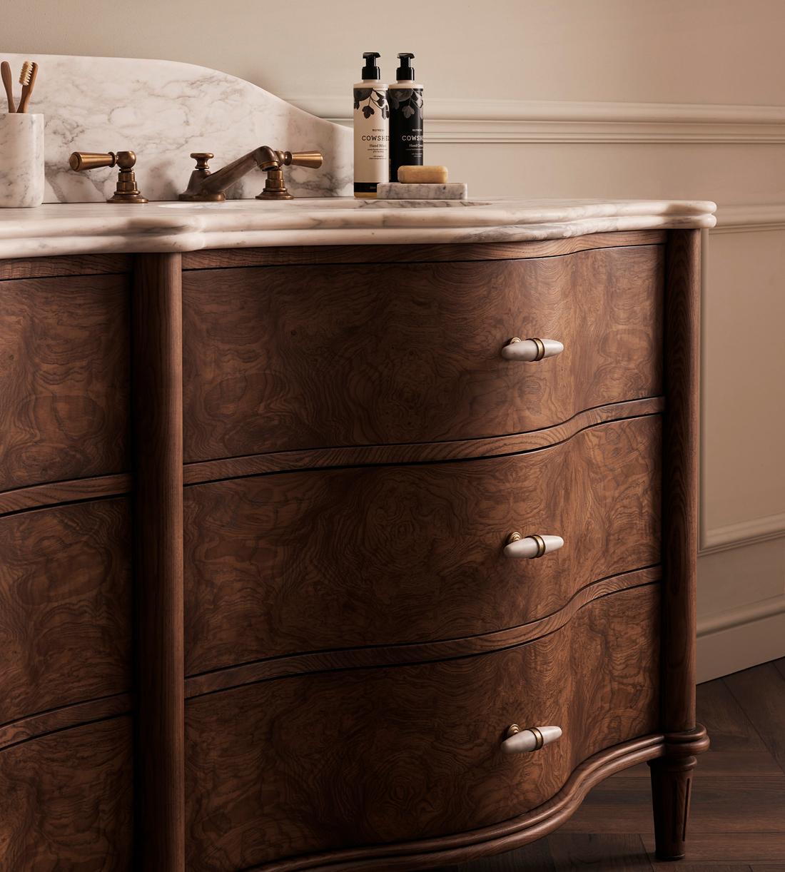 Valerie Double Vanity - Arabescato Corchia Marble - Lifestyle - Image 3