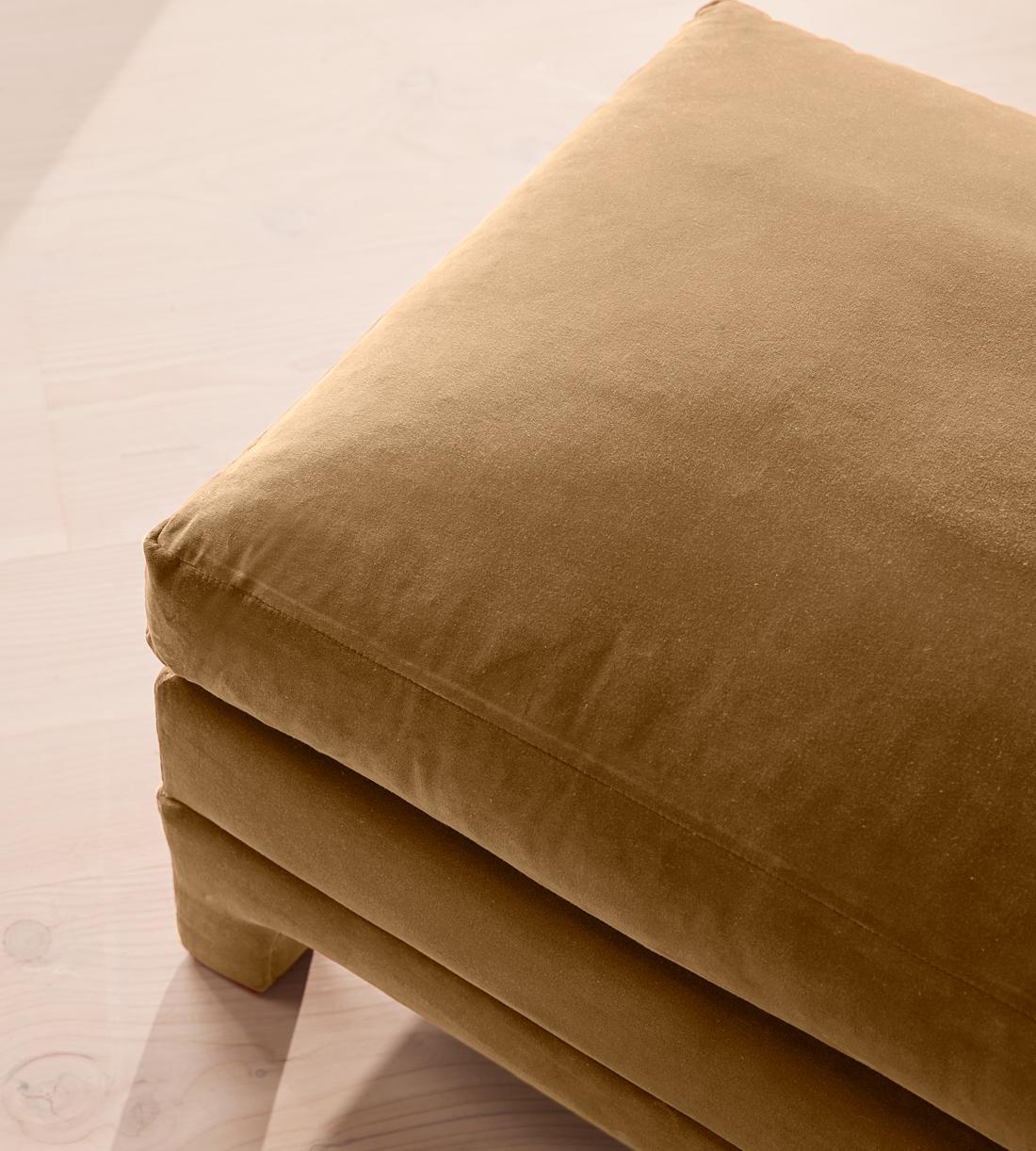 Ashford Ottoman - Velvet - Camel - Images - Image 4