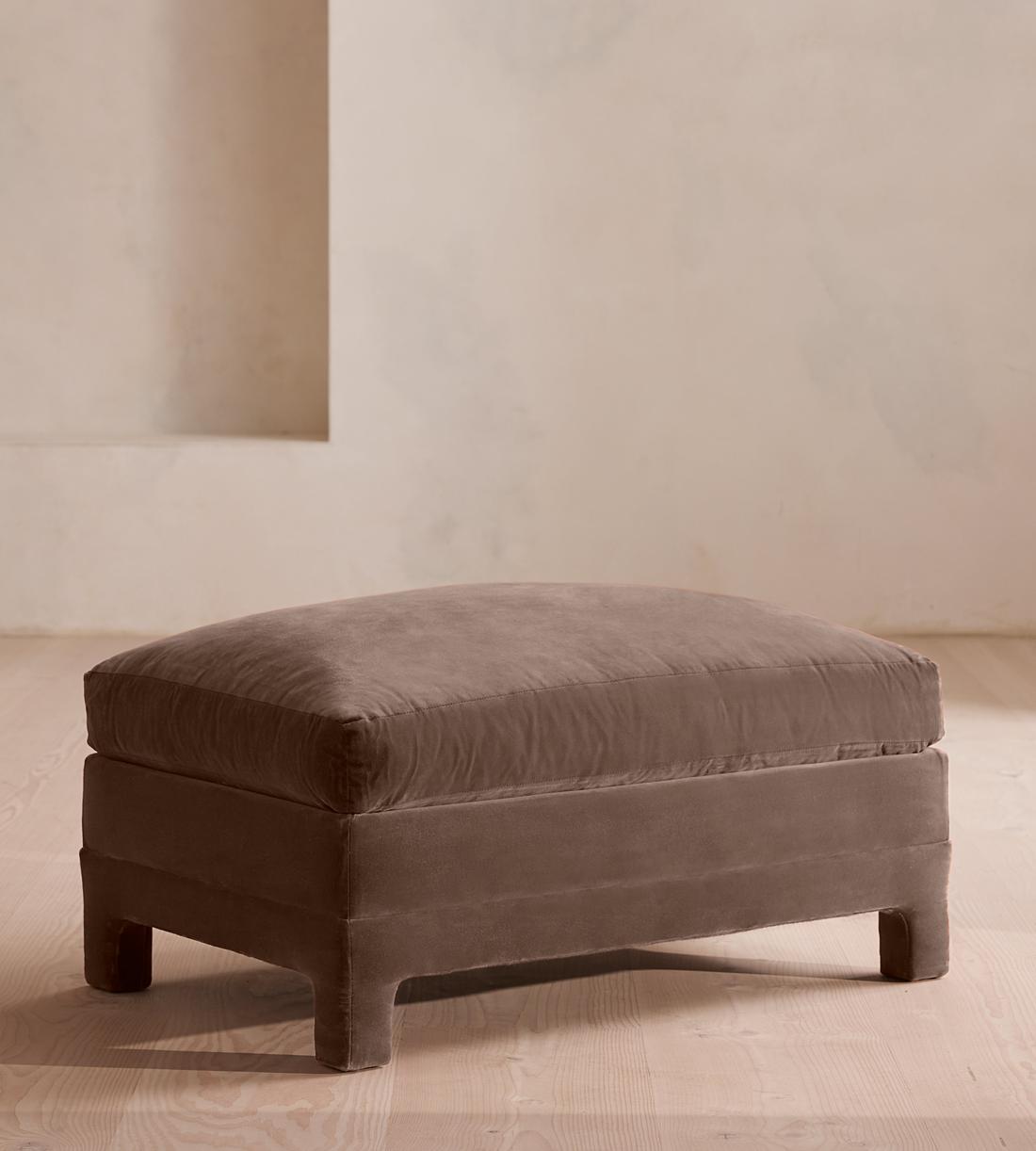 Ashford Ottoman - Velvet - Taupe - Listing - Image 2