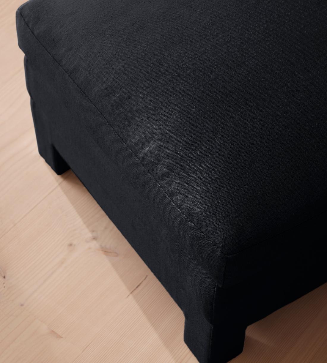 Ashford Ottoman - Linen - Indigo - Images - Image 3