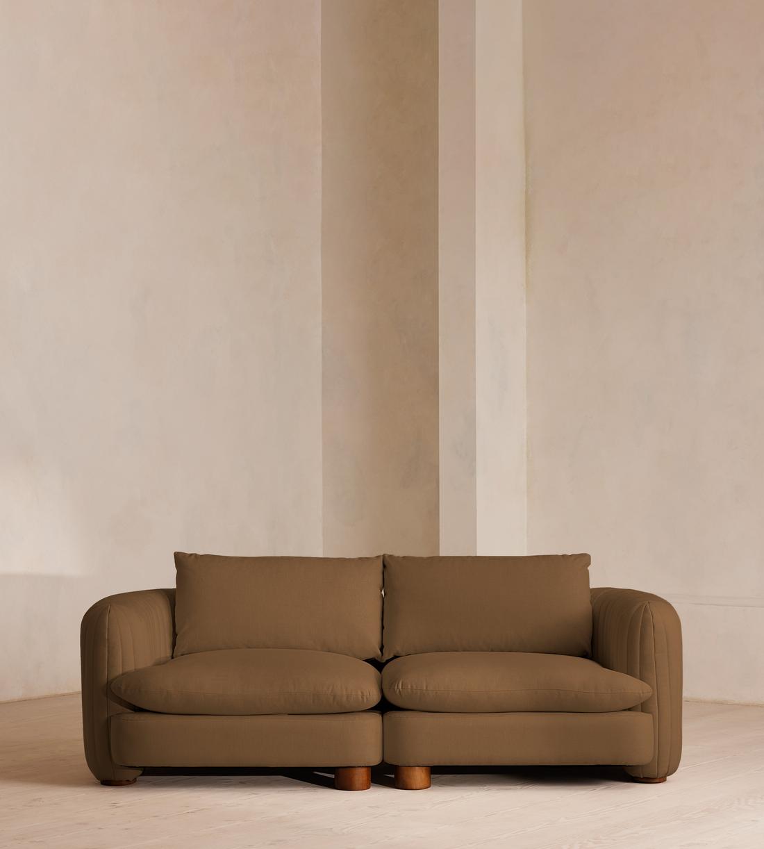 Vivienne Modular Sofa - Three Seater - Linen - Ochre - Listing - Image 1