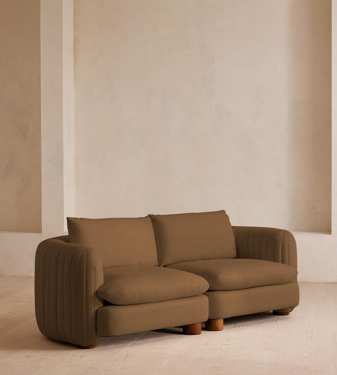 Vivienne Modular Sofa - Three Seater - Linen - Ochre - Listing - Image 2
