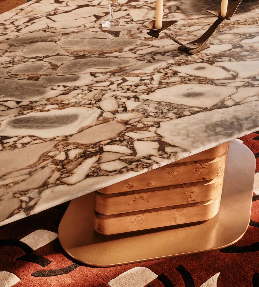 Navarro Dining Table - Arabescato Rose - Lifestyle - Image 1