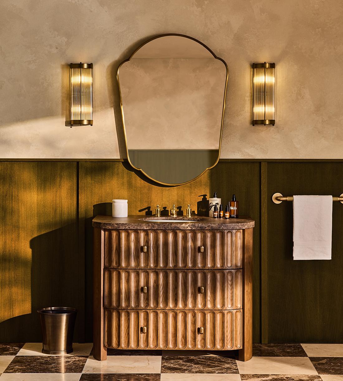 Devon Single Vanity - Dark Emperador - Lifestyle - Image 1