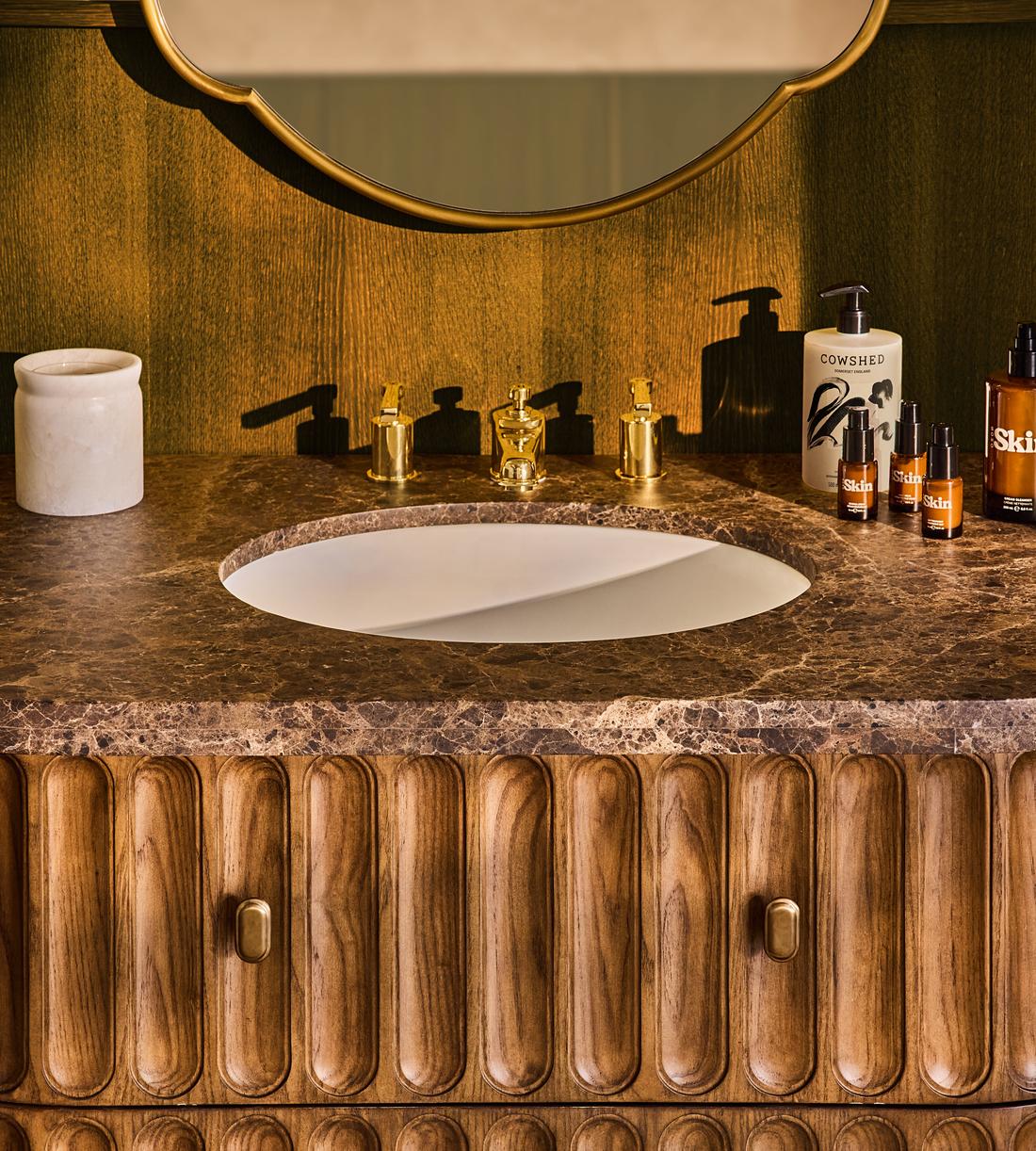 Devon Single Vanity - Dark Emperador - Lifestyle - Image 2