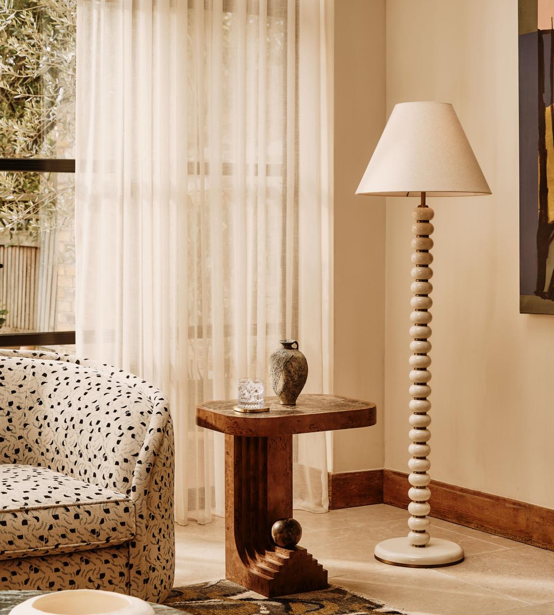 Emmeline Side Table - Dark Emperador - Lifestyle - Image 1