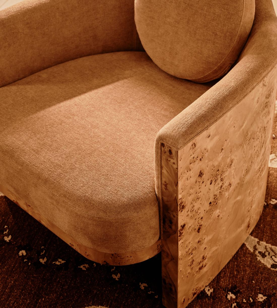 Carmen Armchair - Linen Chenille - Sand - UK - Lifestyle - Image 2