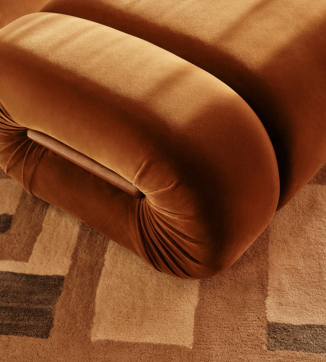 Umbria Footstool - Velvet - Mustard - US - Lifestyle - Image 3