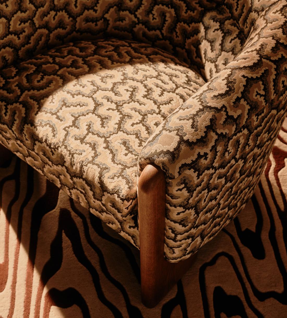 Winnie Armchair - Lophelia Jacquard - Brown - US - Lifestyle - Image 2