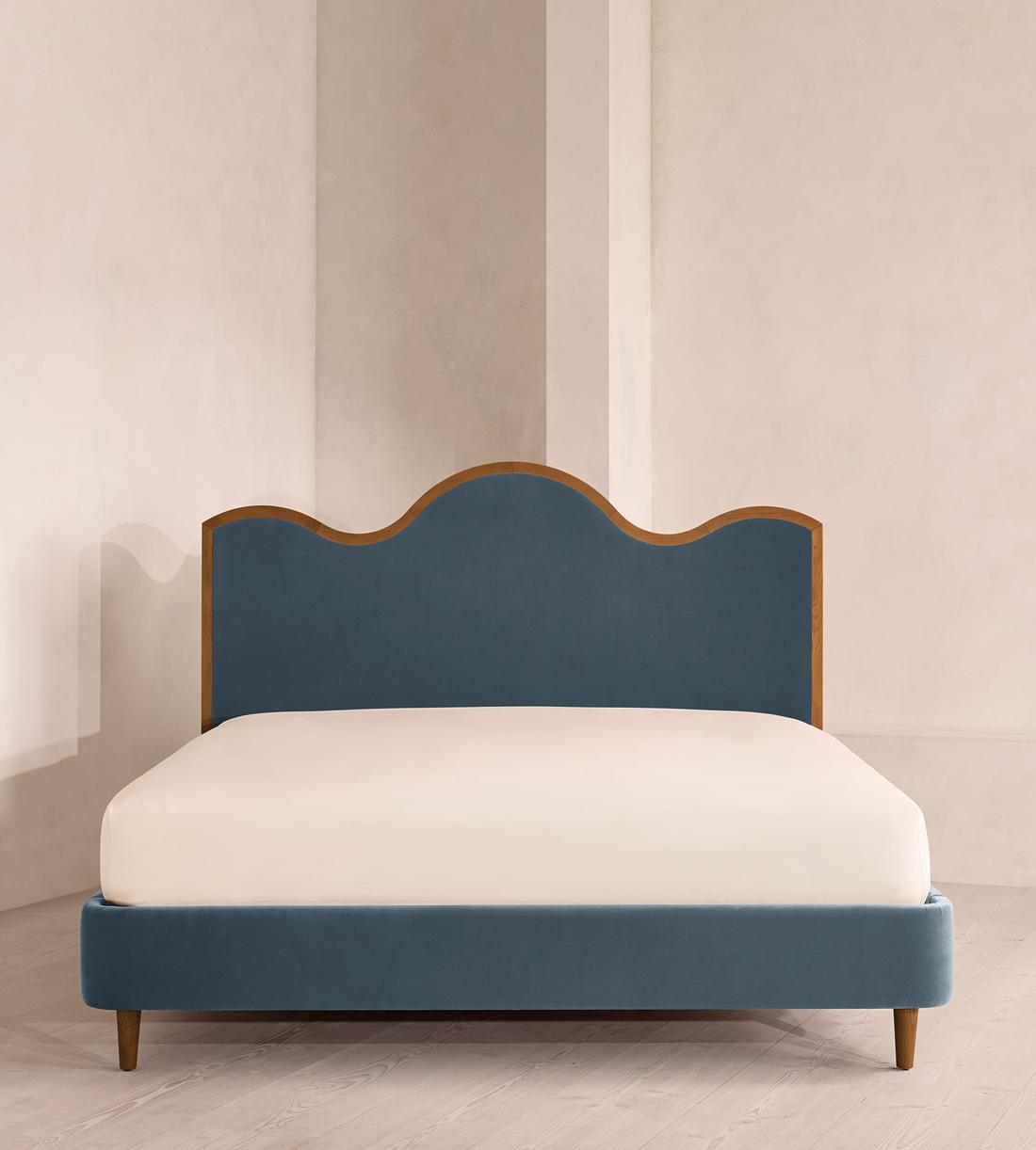 Aubrey Bed - Queen - Velvet - Grey Blue - US - Listing - Image 2