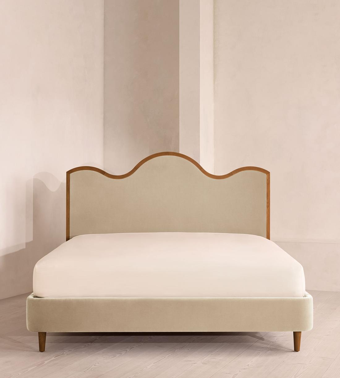 Aubrey Bed - Queen - Velvet - Oyster - US - Listing - Image 2