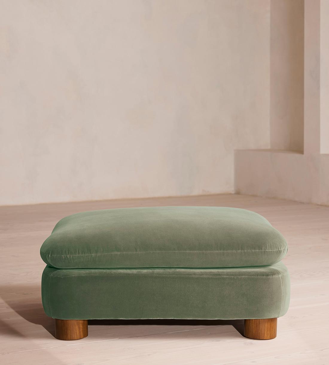 Vivienne Ottoman - Velvet - Seafoam - UK - Listing - Image 2