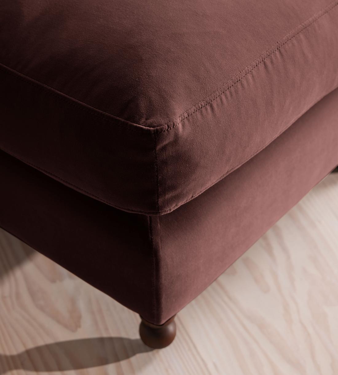 Audrey Rectangle Ottoman - Velvet - Aubergine - UK - Images - Image 4