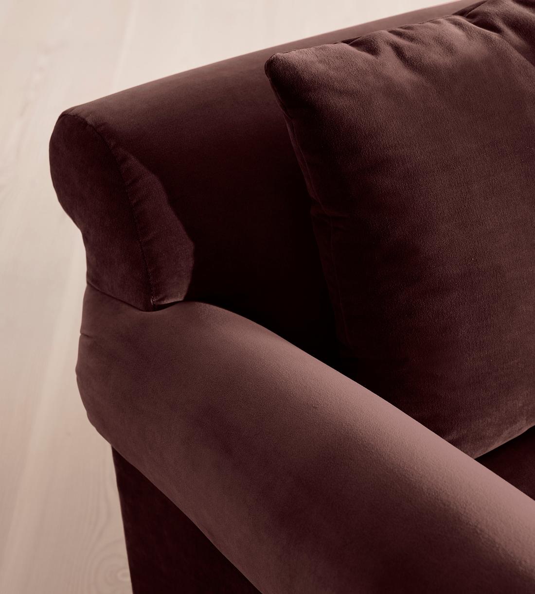 Audrey Two Seater Sofa - Velvet - Aubergine - US - Images - Image 5