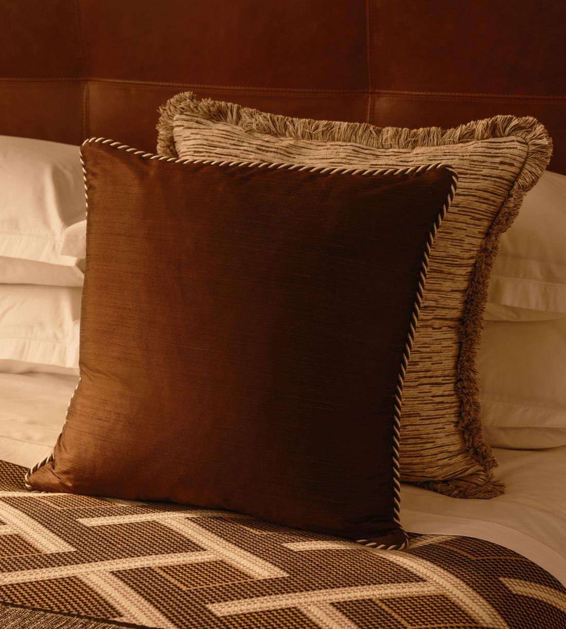 Florence Square Cushion - Chocolate - Lifestyle - Image 3
