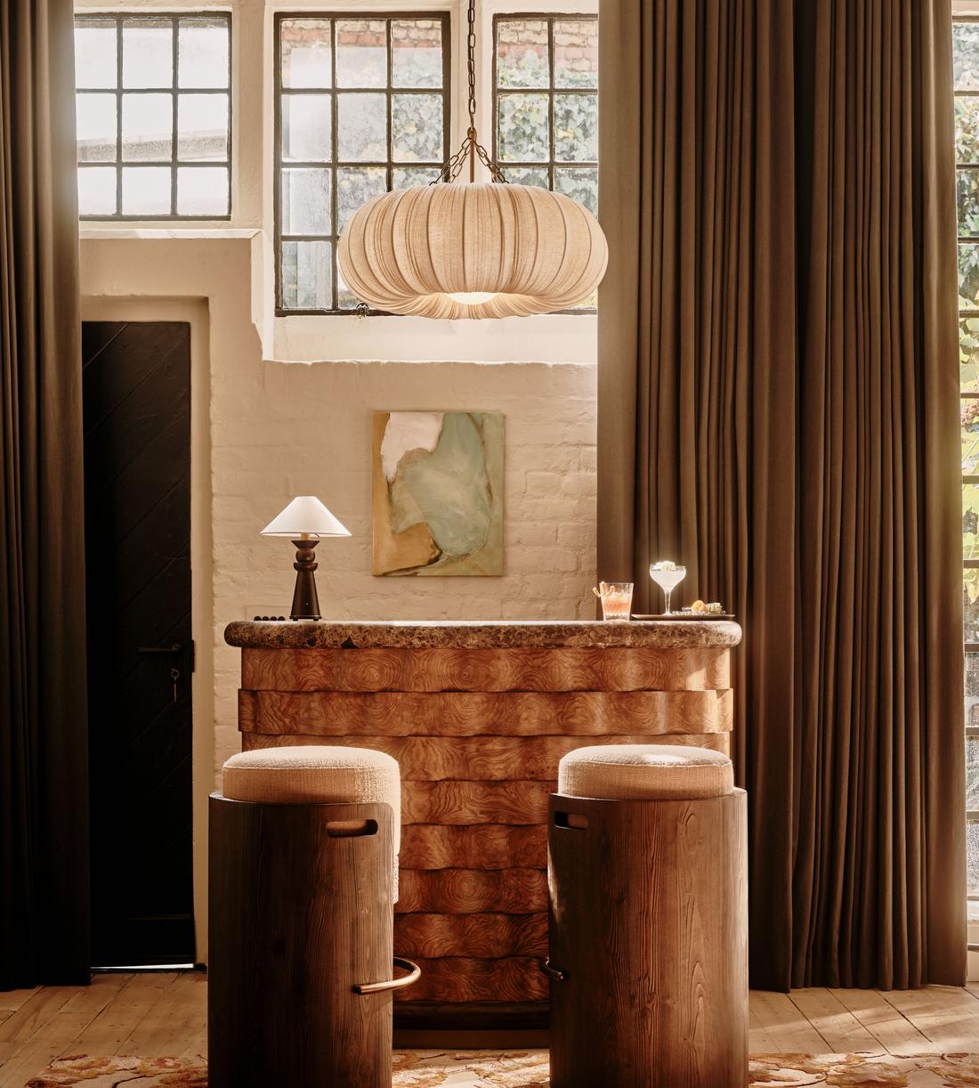 Hollen Barstool - Wool Linen - Almond - EU - Lifestyle - Image 2