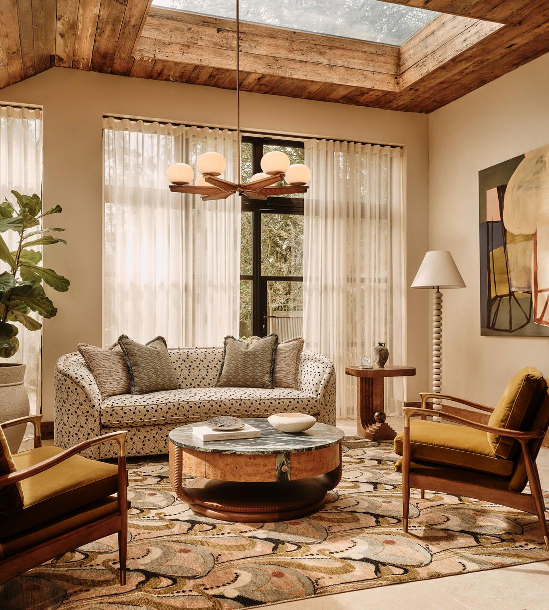 Conall Three Seater Sofa - Olia Jacquard - UK - Lifestyle - Image 6