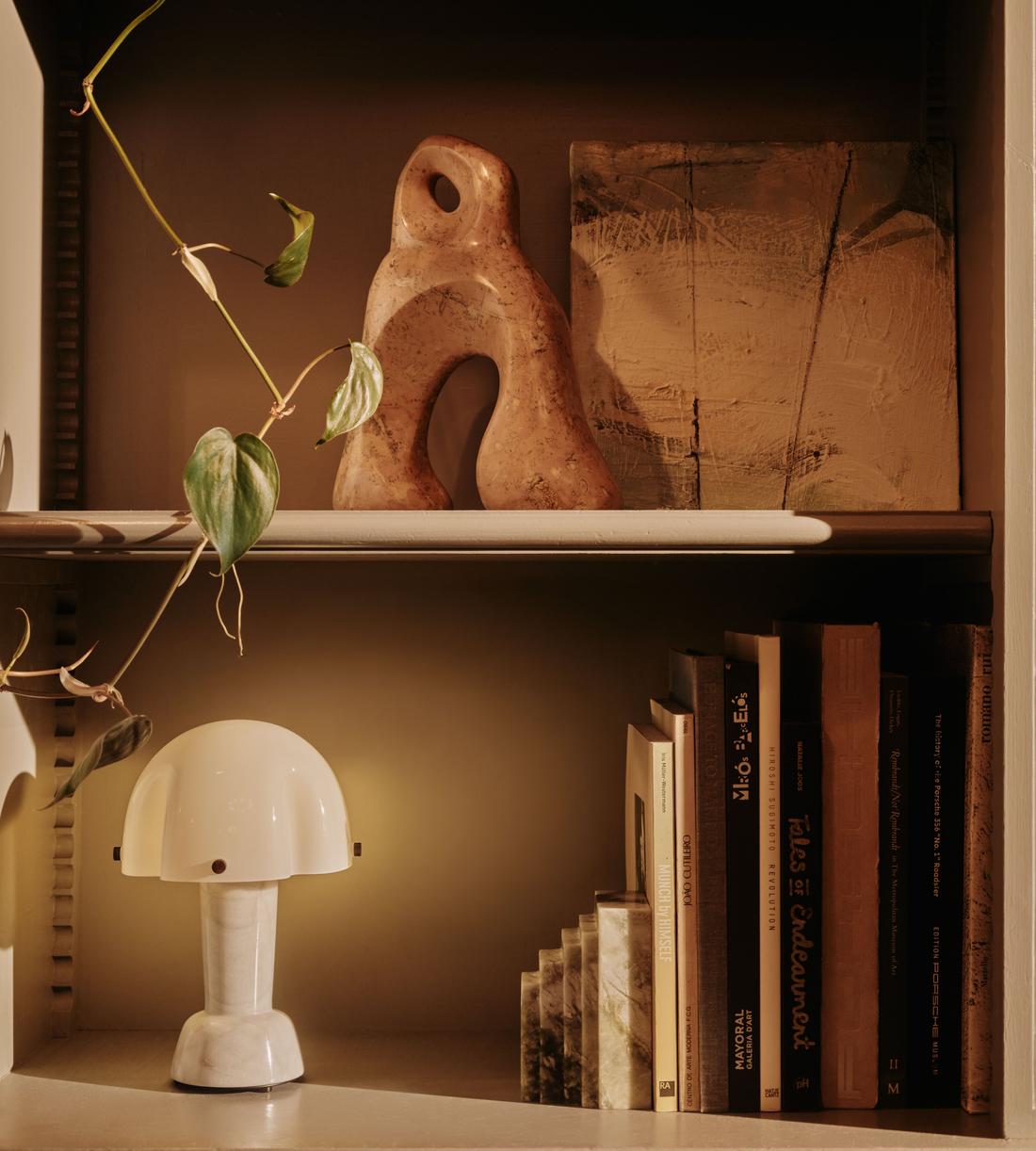Rio Portable Lamp - Carrara Marble - Lifestyle - Image 1