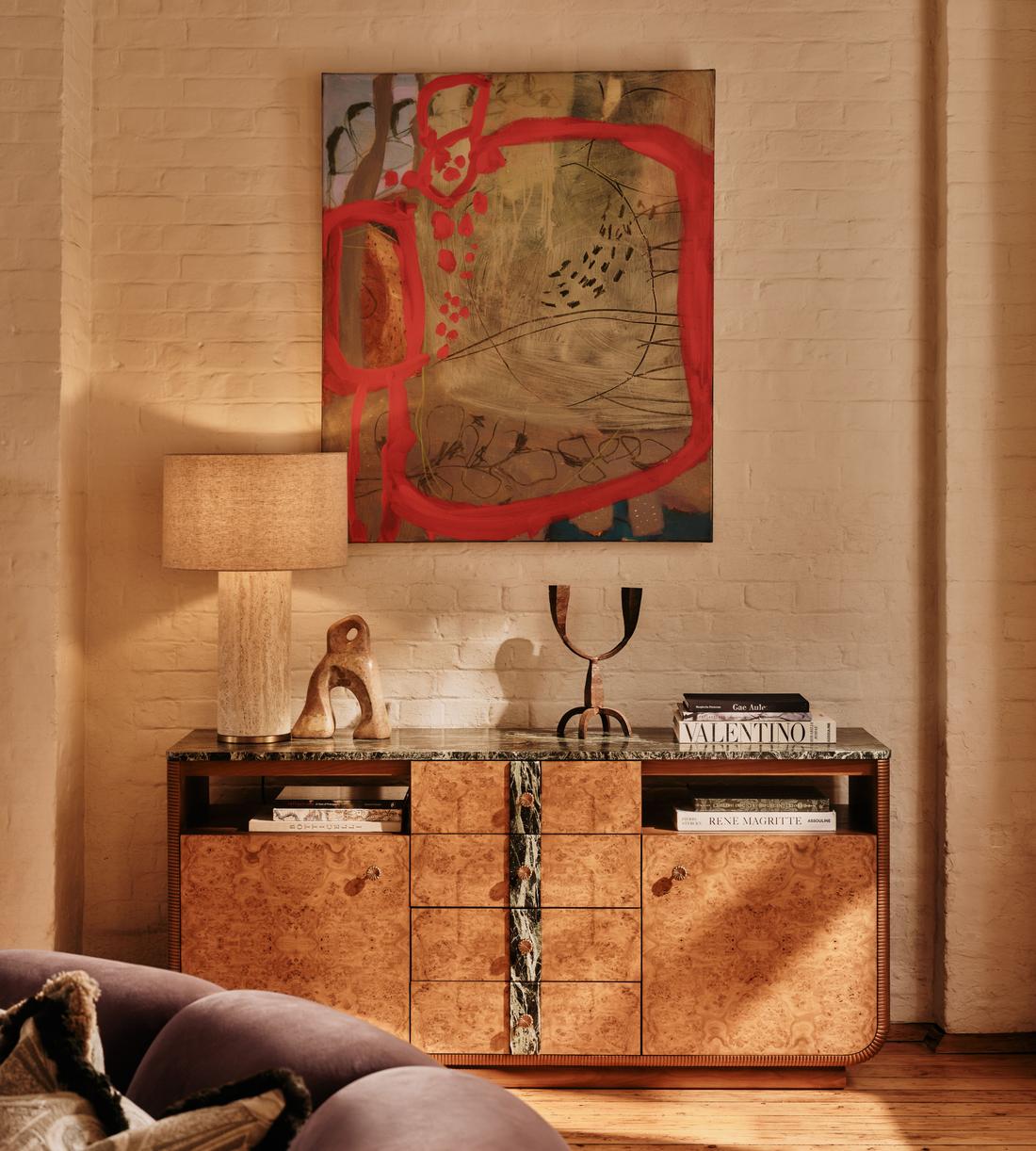 Remi Stone Table Lamp - Large - US - Lifestyle - Image 1