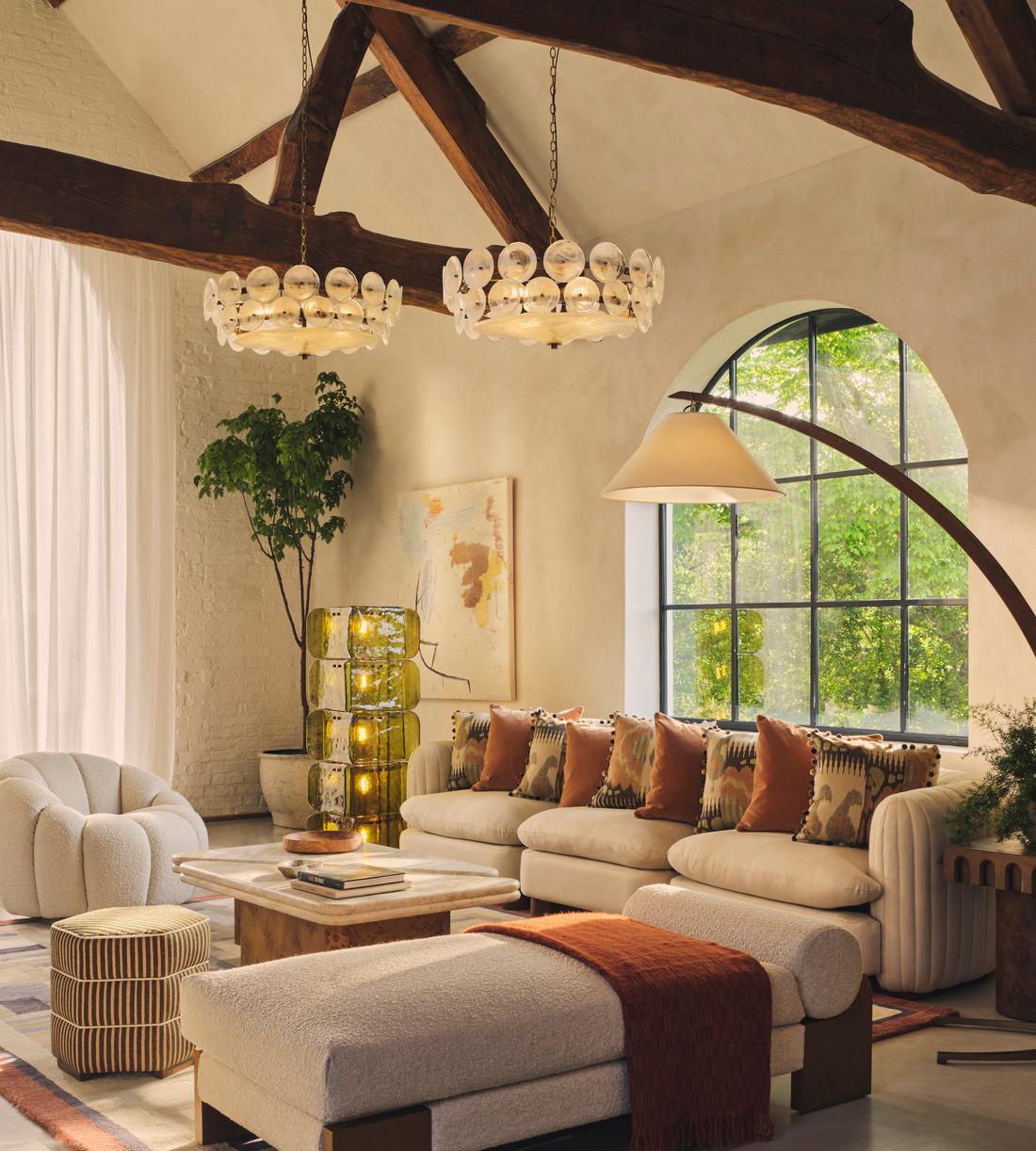 Lorenzo Chandelier - Milky Glass - US - Lifestyle - Image 4