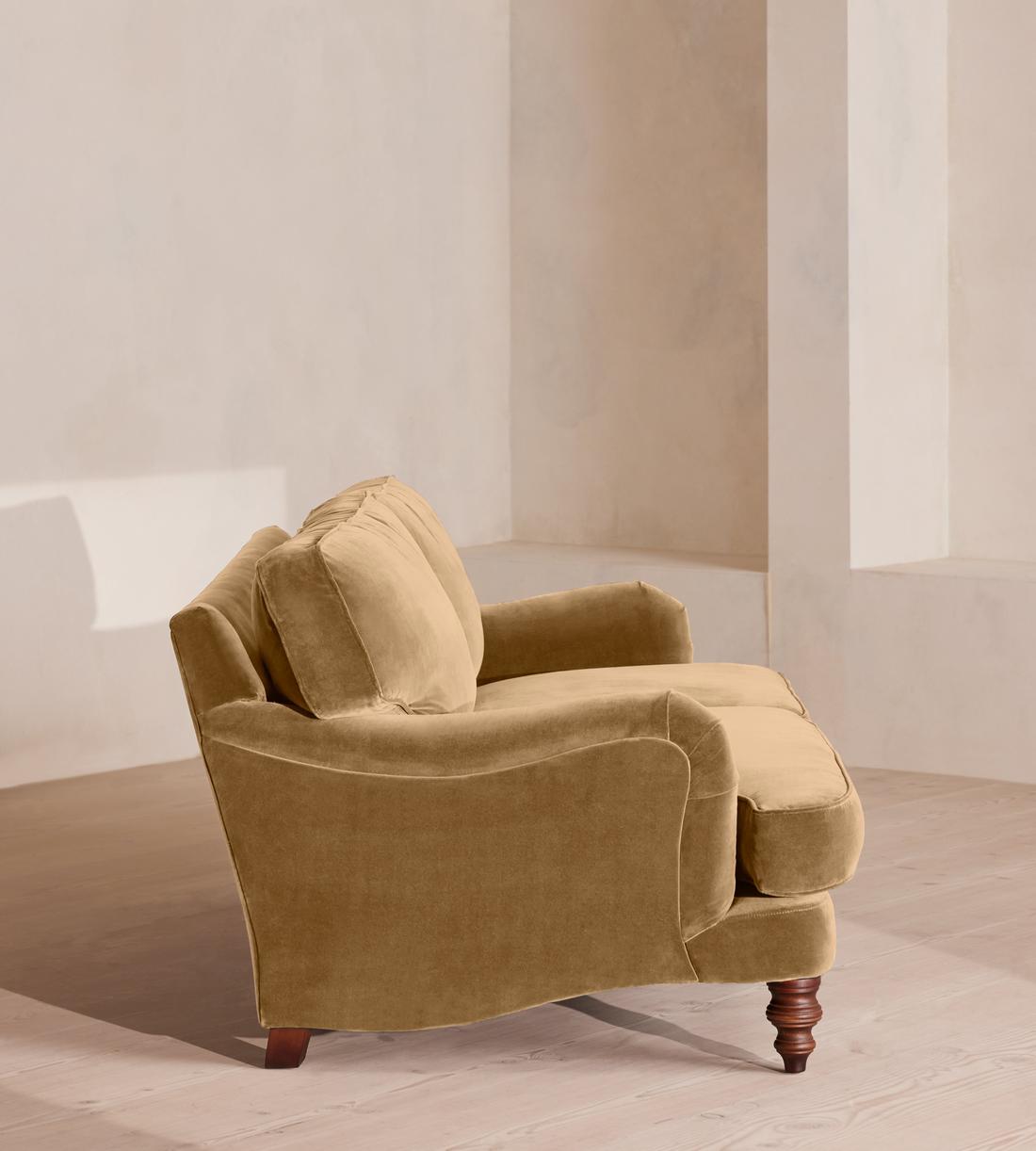 Arundel Three Seater Sofa - Velvet - Camel - Images - Image 3