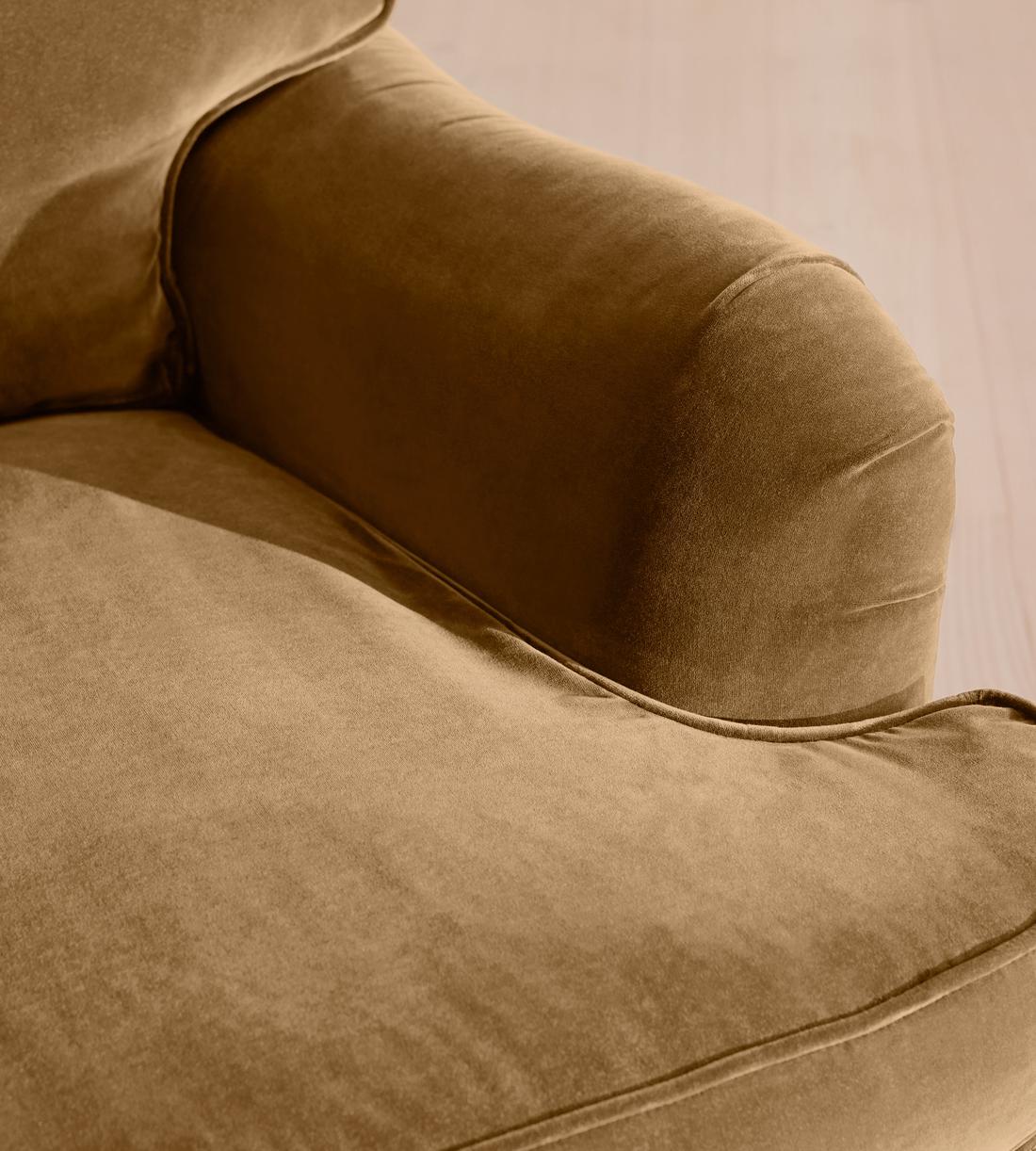 Arundel Three Seater Sofa - Velvet - Camel - Images - Image 5
