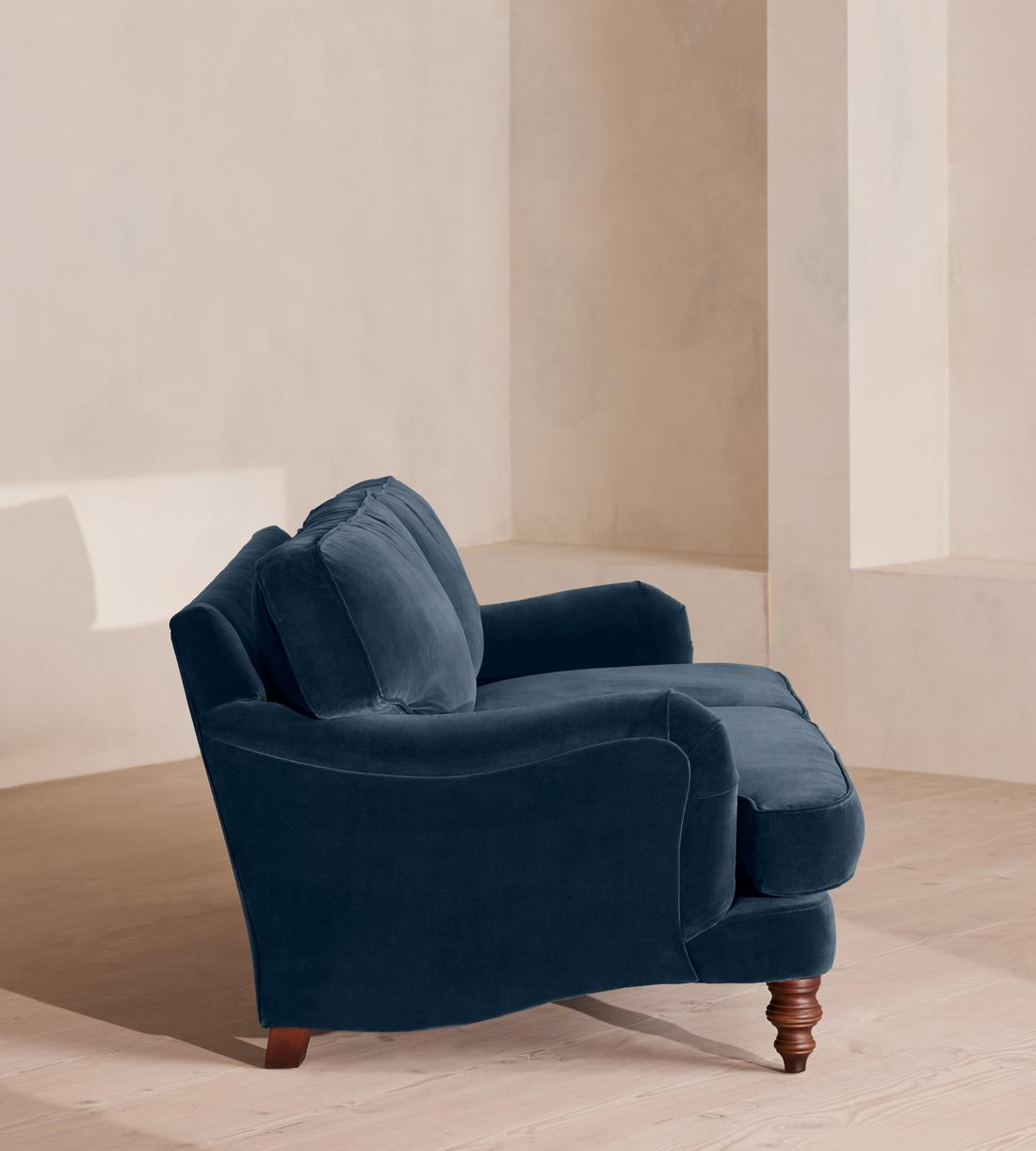 Arundel Three Seater Sofa - Velvet - Royal Blue - Images - Image 3