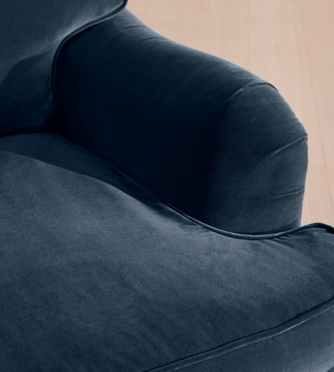 Arundel Three Seater Sofa - Velvet - Royal Blue - Images - Image 5