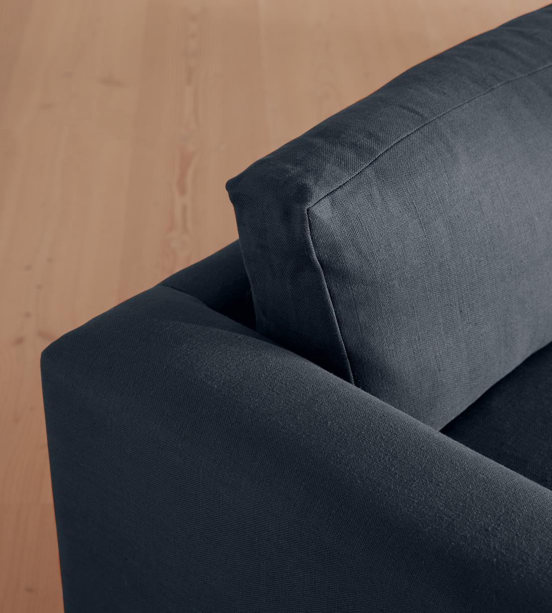 Mossley Four Seater Sofa - Linen - Prussian Blue - US - Images - Image 5