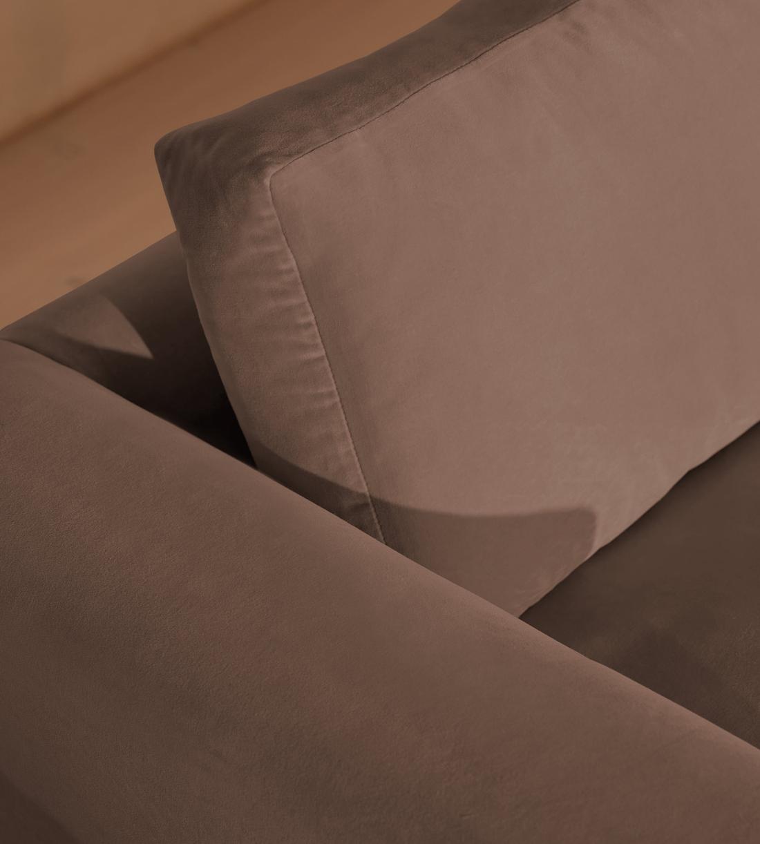 Mossley Corner Sofa - Velvet - Taupe  - US - Images - Image 5