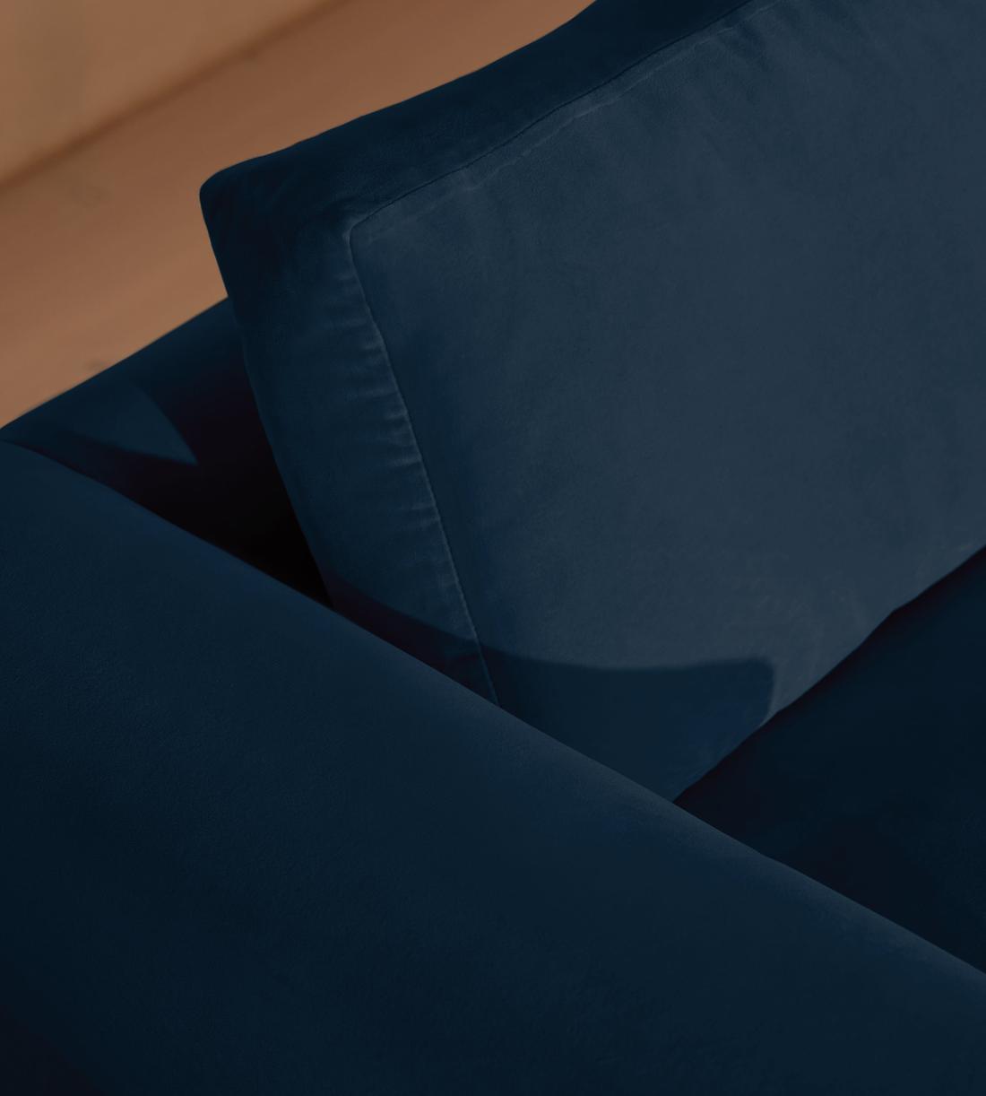 Mossley Corner Sofa - Velvet - Royal Blue  - US - Images - Image 5