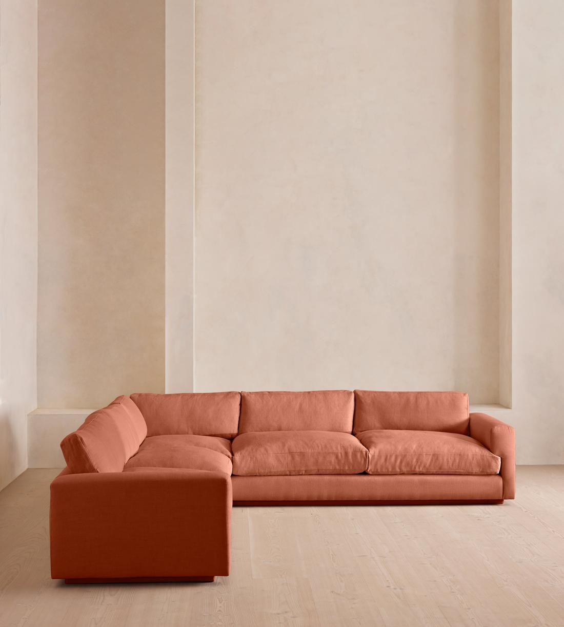 Mossley Corner Sofa - Linen - Antique Rose - US - Listing - Image 2