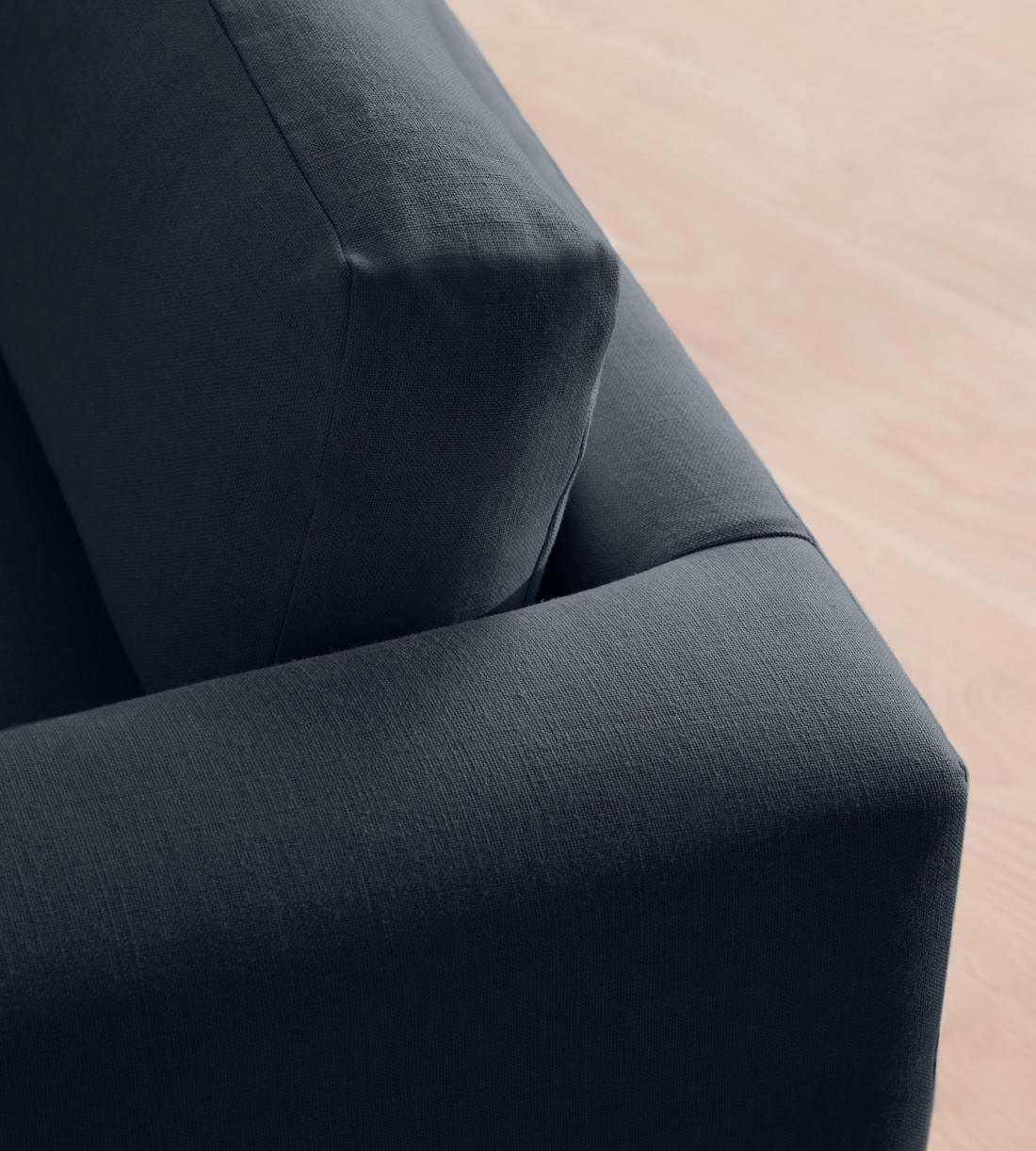 Mossley Corner Sofa - Linen - Prussian Blue - US - Images - Image 6