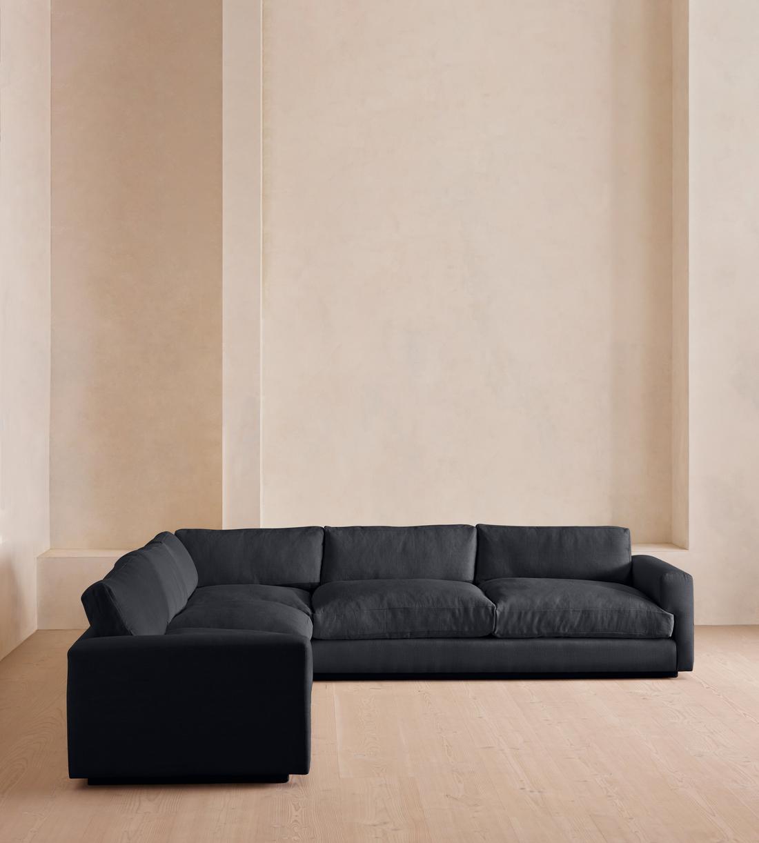 Mossley Corner Sofa - Linen - Indigo - US - Listing - Image 2