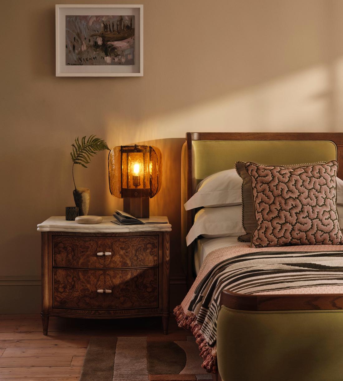 Belsa Bed - King - Velvet - Lichen - Lifestyle - Image 1
