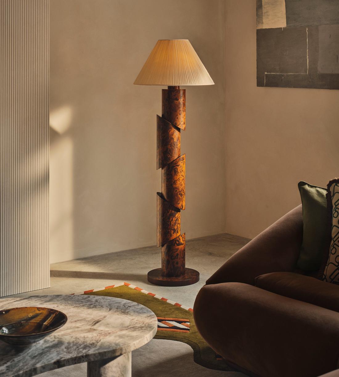 Franco Floor Lamp - Abstract Burl - US - Lifestyle - Image 1