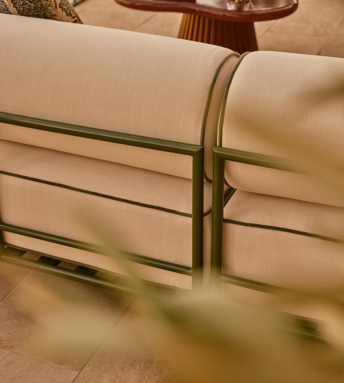 Gaspard Outdoor Sofa - Three Seater - Off White - UK - Lifestyle - Image 2