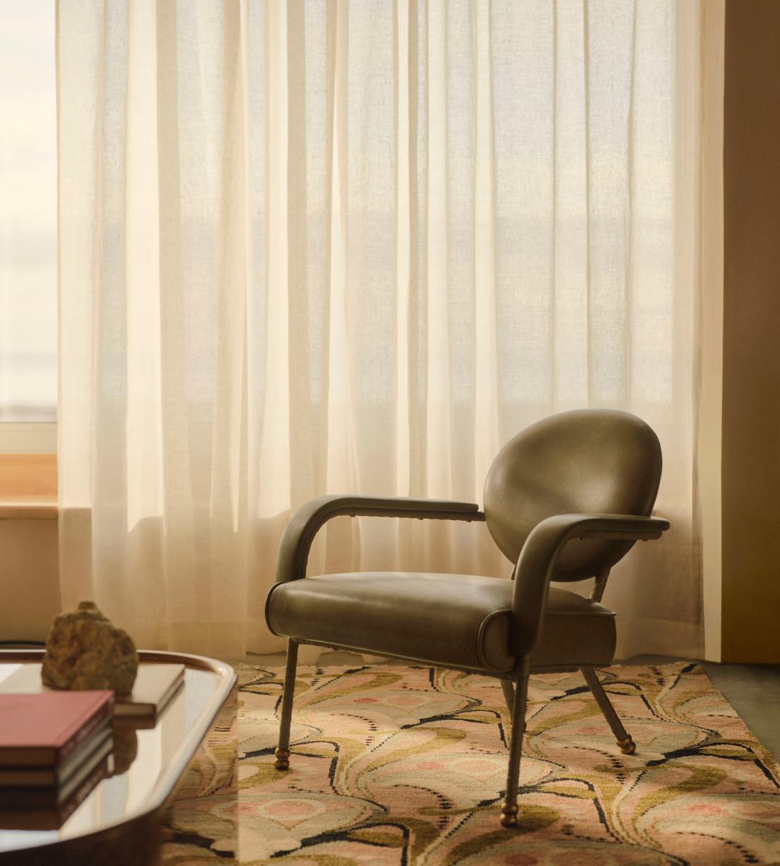 Milo Armchair - Leather - Moss US - Lifestyle - Image 1